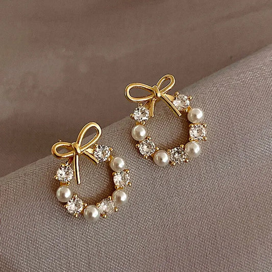 Bow Hoop Earrings