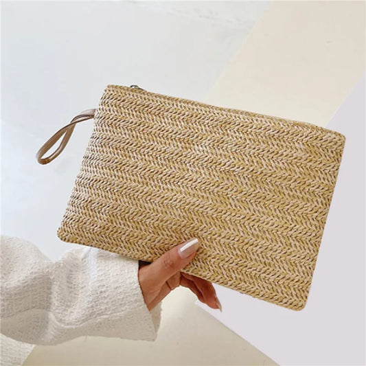 Straw Woven Wristlet