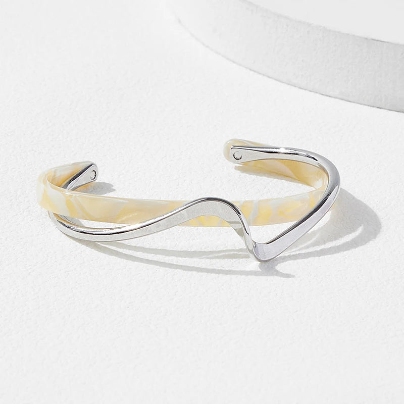 Geometric C Shaped Bracelet