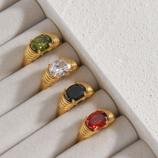 Gold Rings With Stone