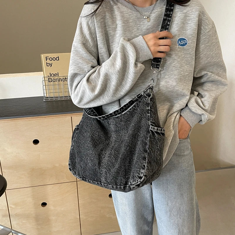 Denim Casual Shoulder Bag