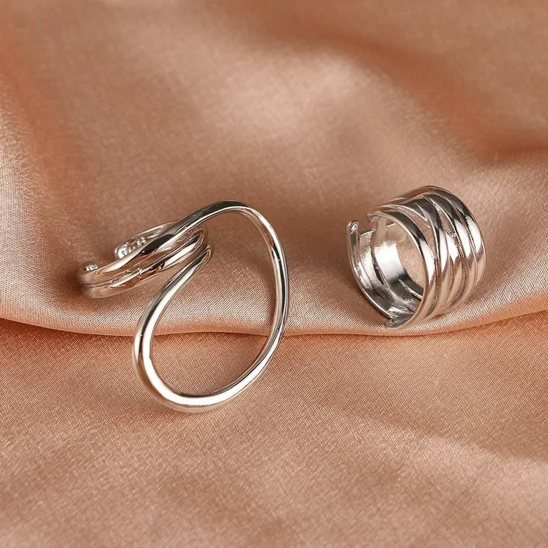 2pcs Geometric Rings