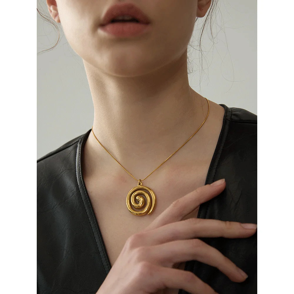 Spiral Circle Necklace