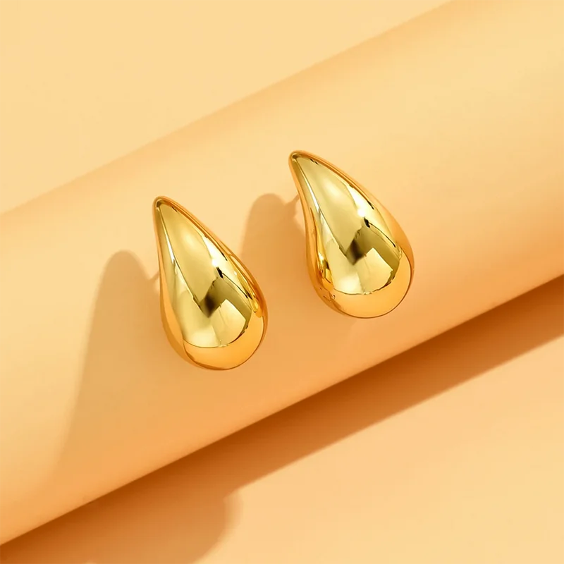 Gold Water Drop Earrings