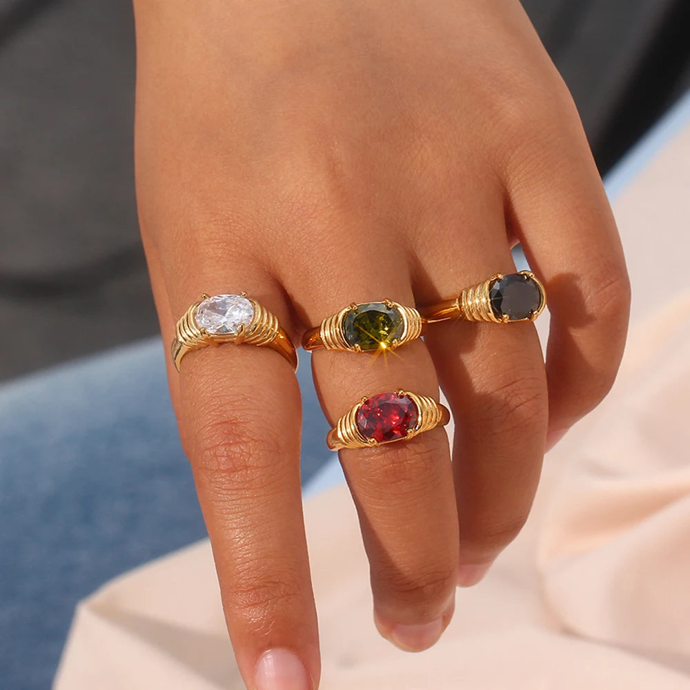 Gold Rings With Stone