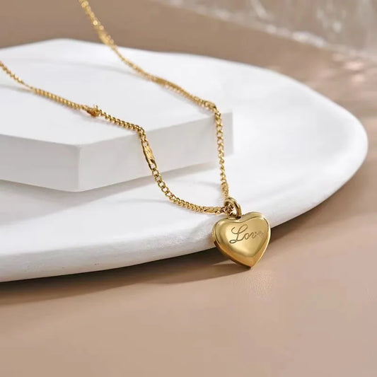 Gold Love Heart Necklace