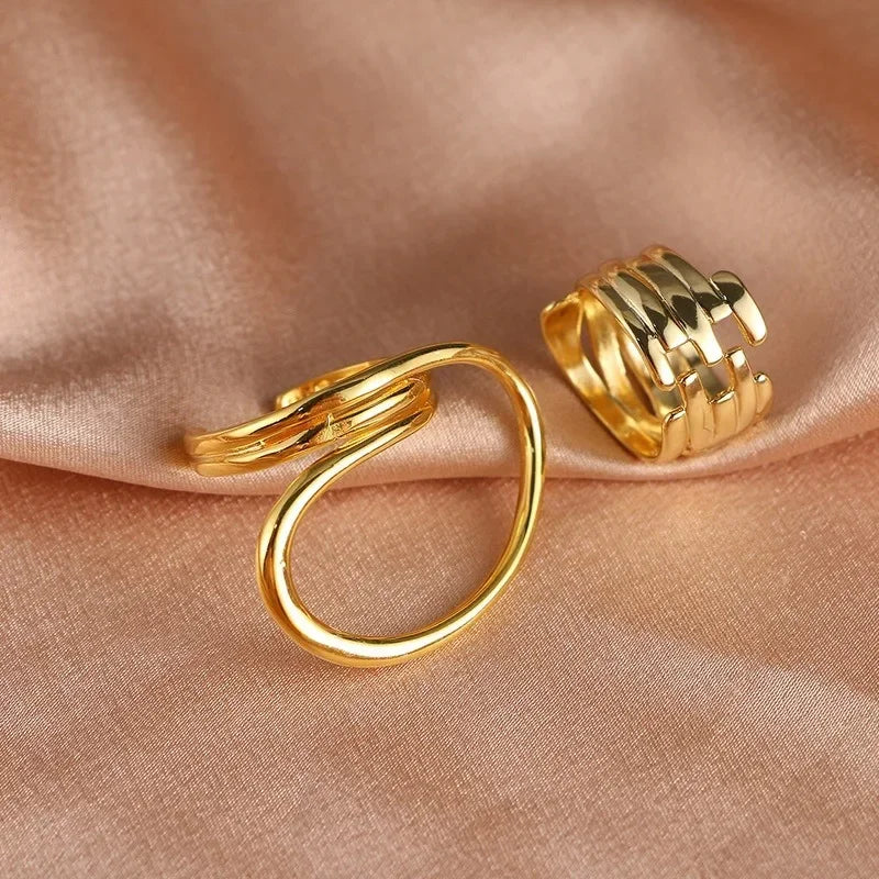 2pcs Geometric Rings