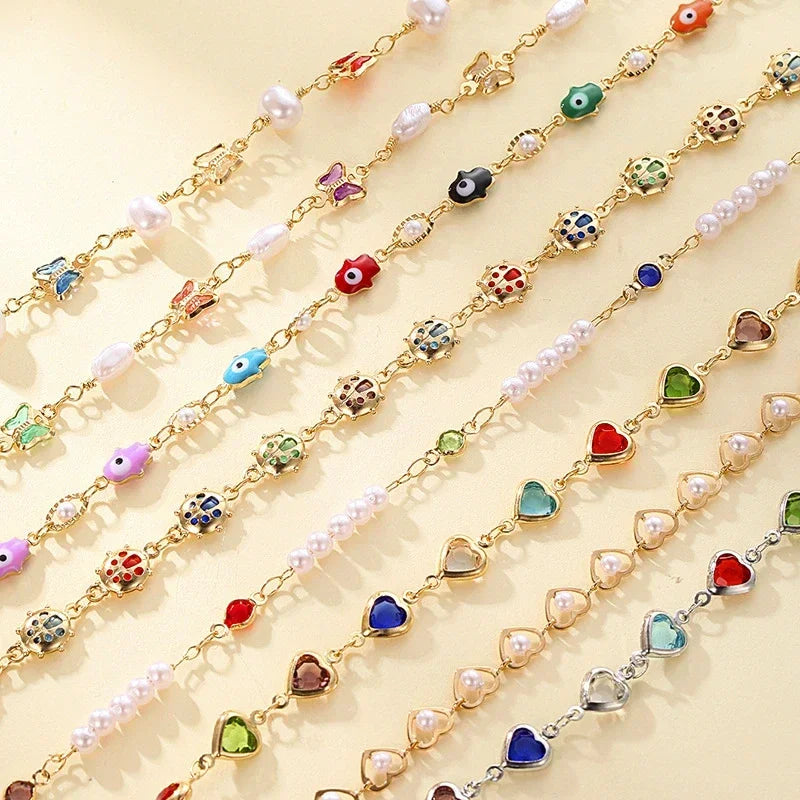 Exquisite Colorful Heart Bracelet