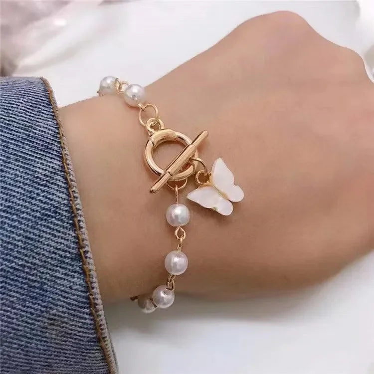 Butterfly Pearl Bracelet