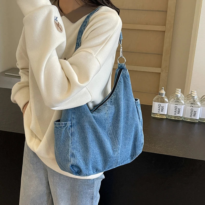 Denim Casual Shoulder Bag